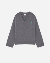 Core Future Wool Mix V-neck - Charcoal Grey