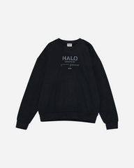 Halo Graphic Boxy Crew - Black