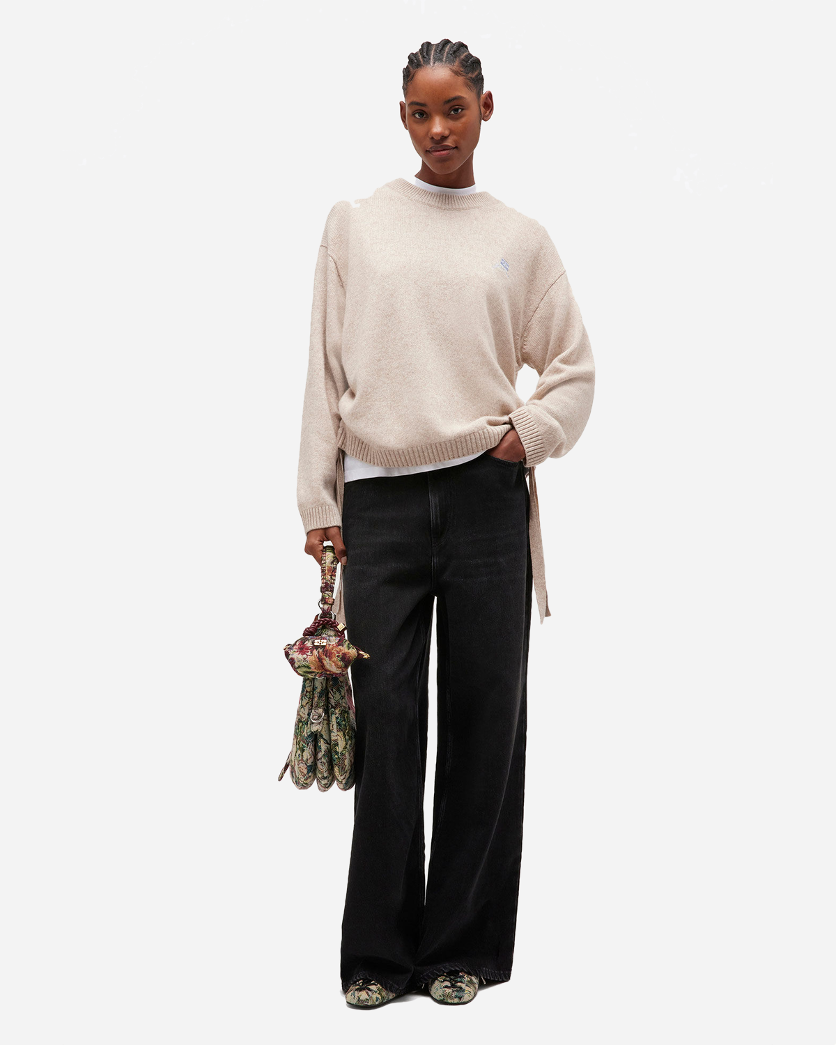 Future Wool Mix Oversized O-neck