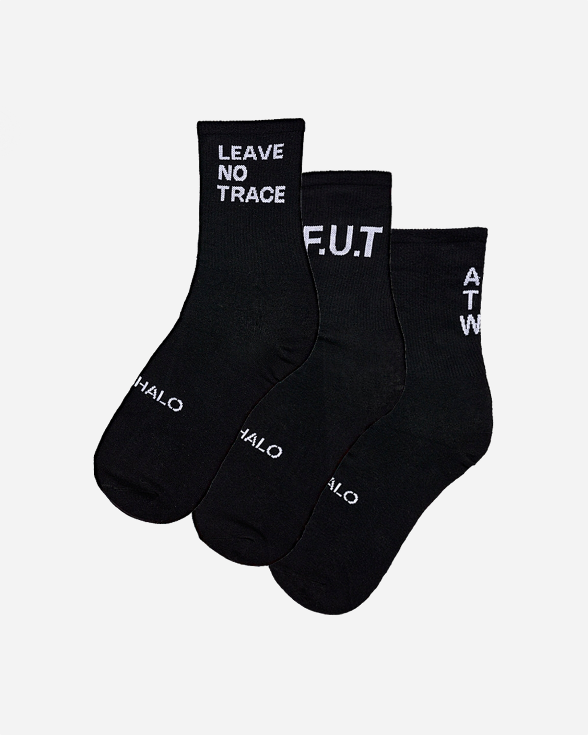 Halo Cotton Socks - Black