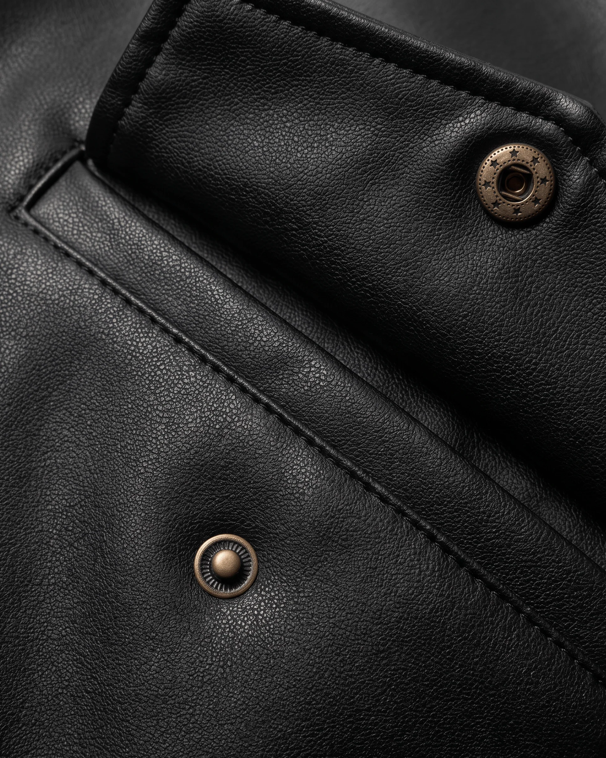 Bue Washed PU Jacket
