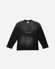 Baumwolle Longsleeve - Washed Black
