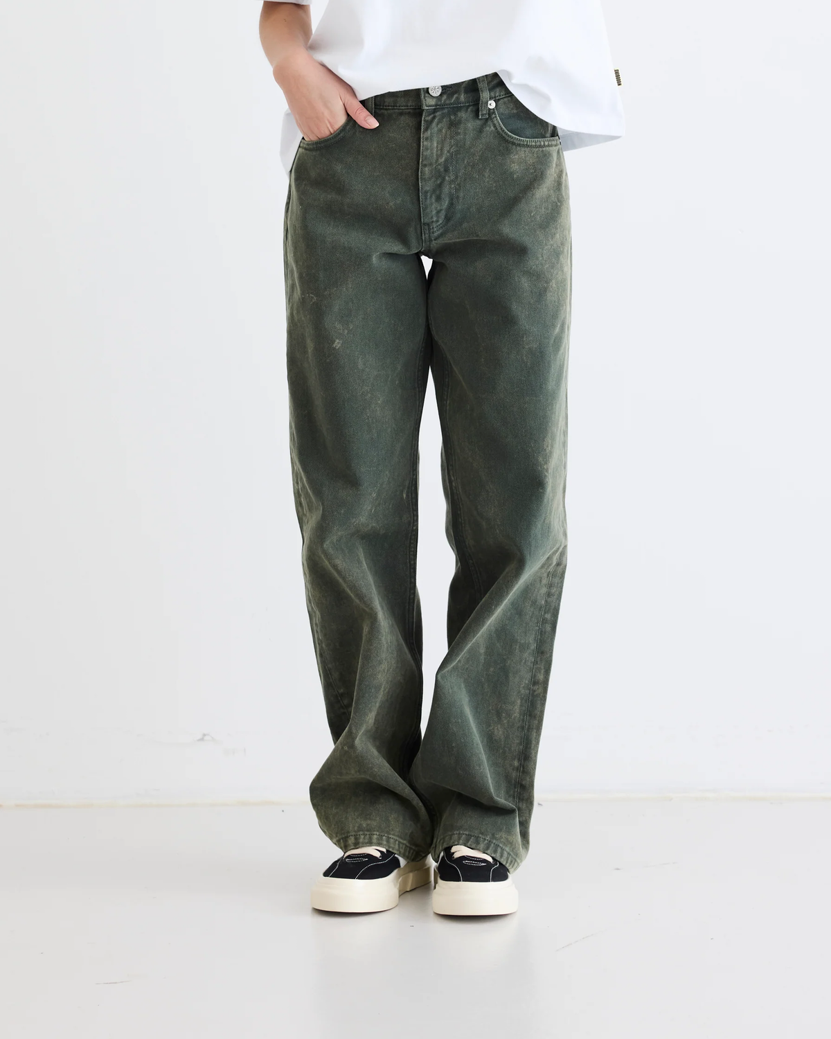 Carla Colour Jeans - Dark Green