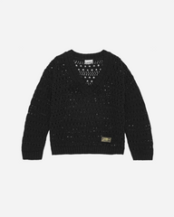 Cotton Mix V-neck - Black