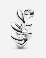 Coil Hoop Medium Right - Silver