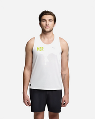 Stopwatch Singlet Men - White
