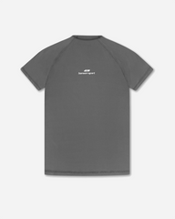 Wmns Mock Neck Stretch T-shirt - Iron Gate