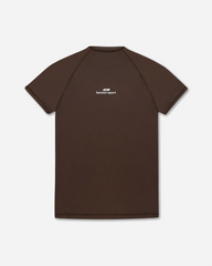Wmns Mock Neck Stretch T-shirt - Delicioso