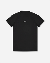 Wmns Mock Neck Stretch T-shirt - Black Onyx