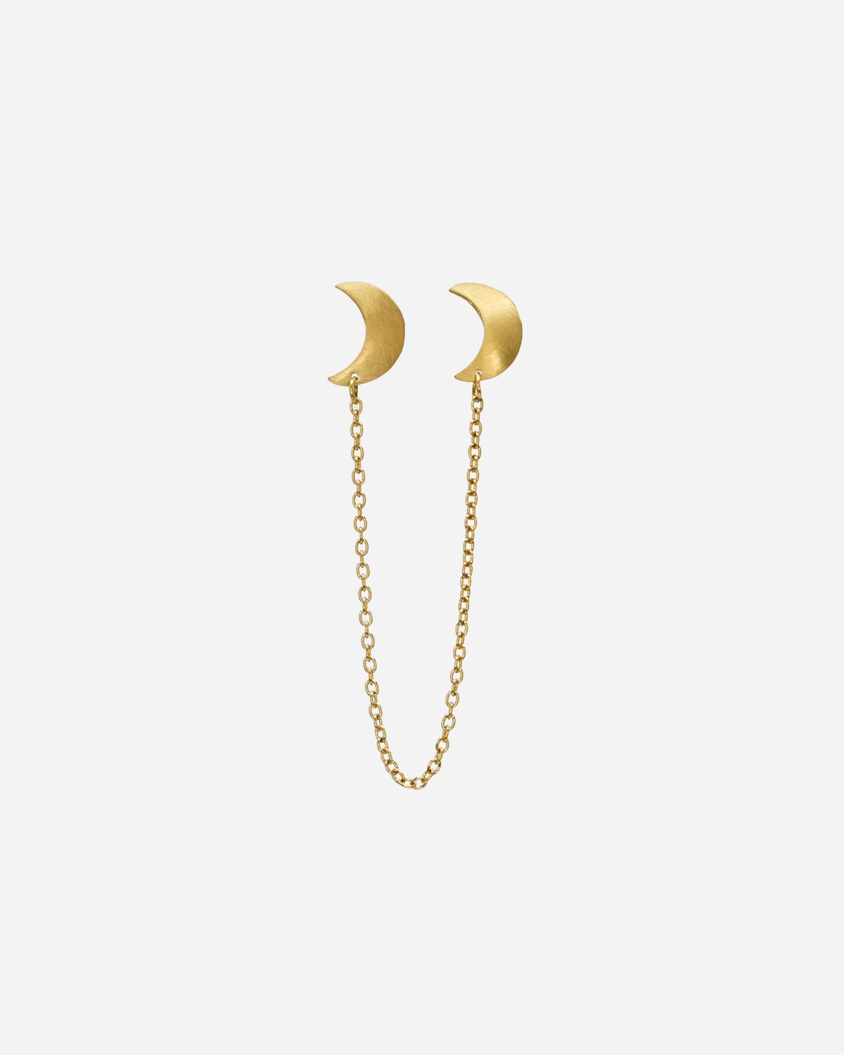 Double Half Moon chain stud - Left
