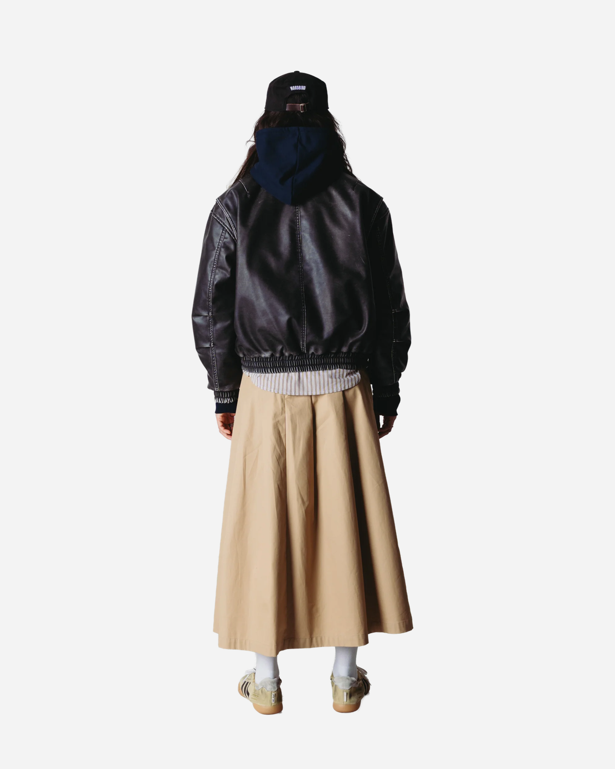 Bue Washed PU Jacket