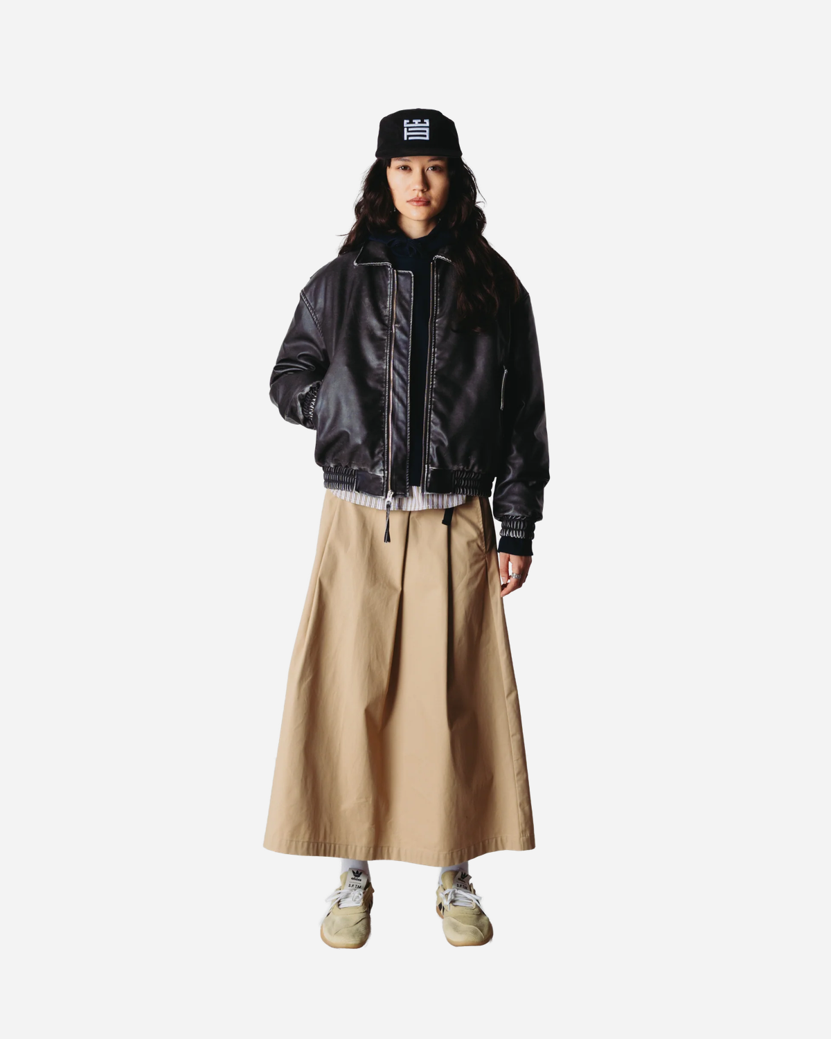 Bue Washed PU Jacket