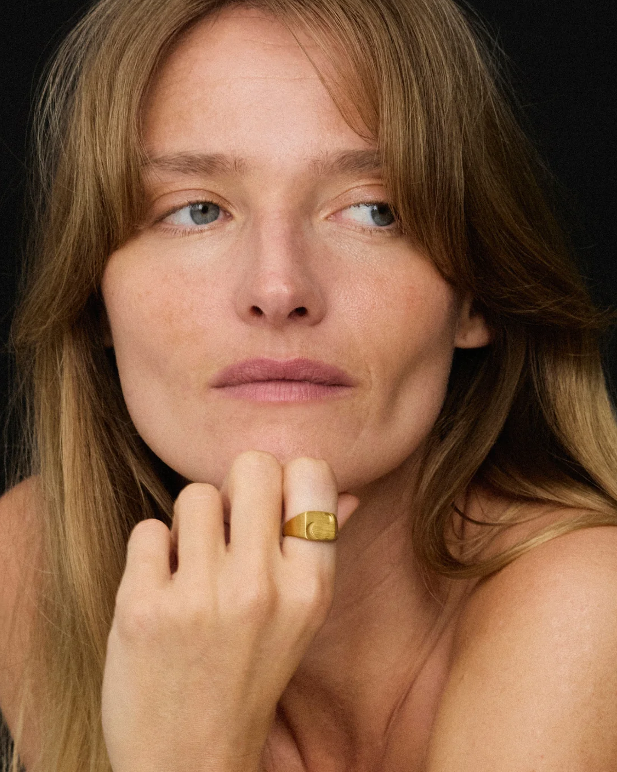 Half Moon Signet Ring