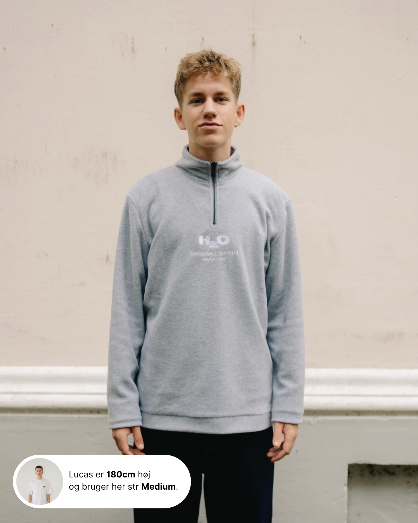 Blåvand Fleece Half Zip - Lt. Grey Mel