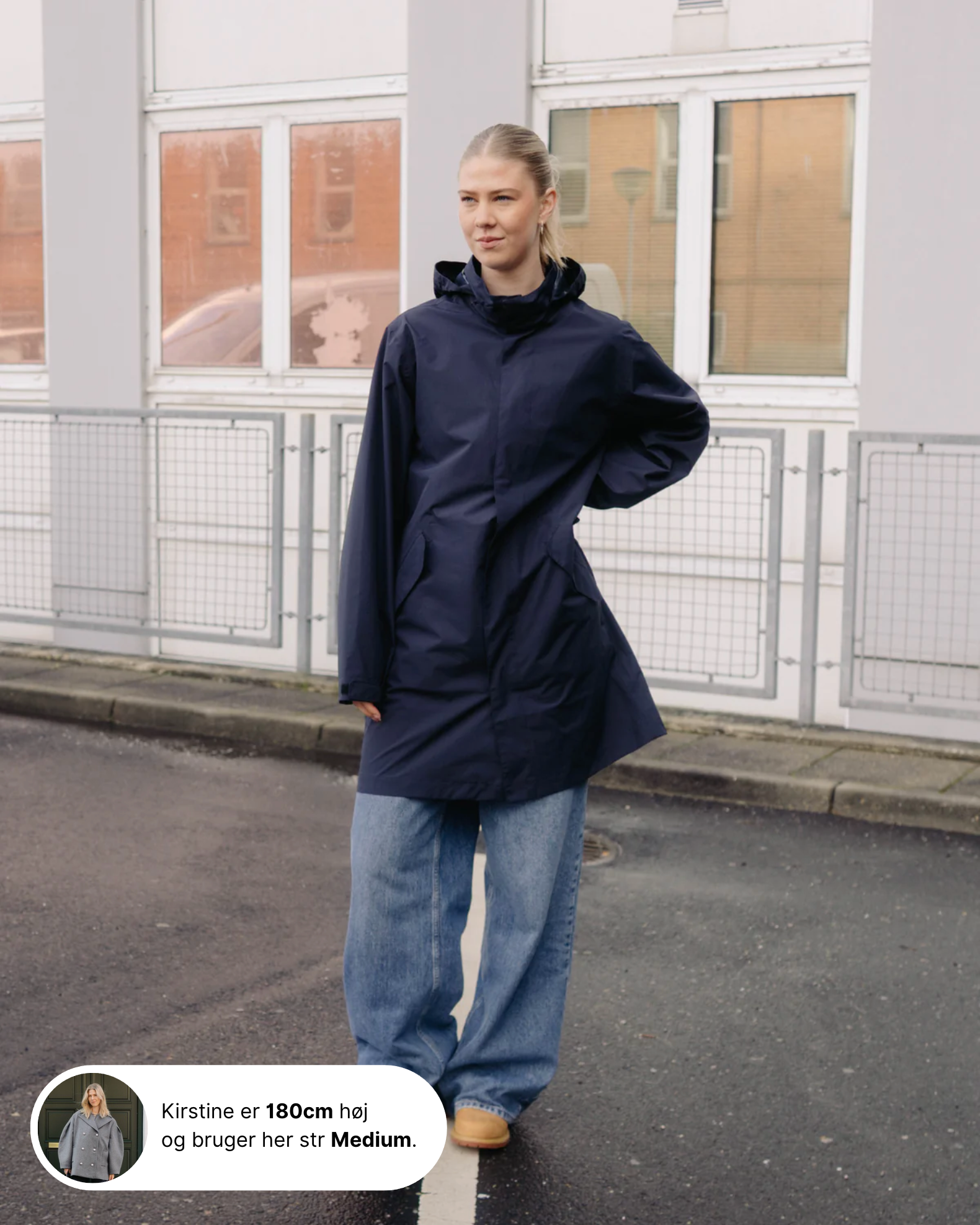 Rømø LW Rain Long Jacket - Navy