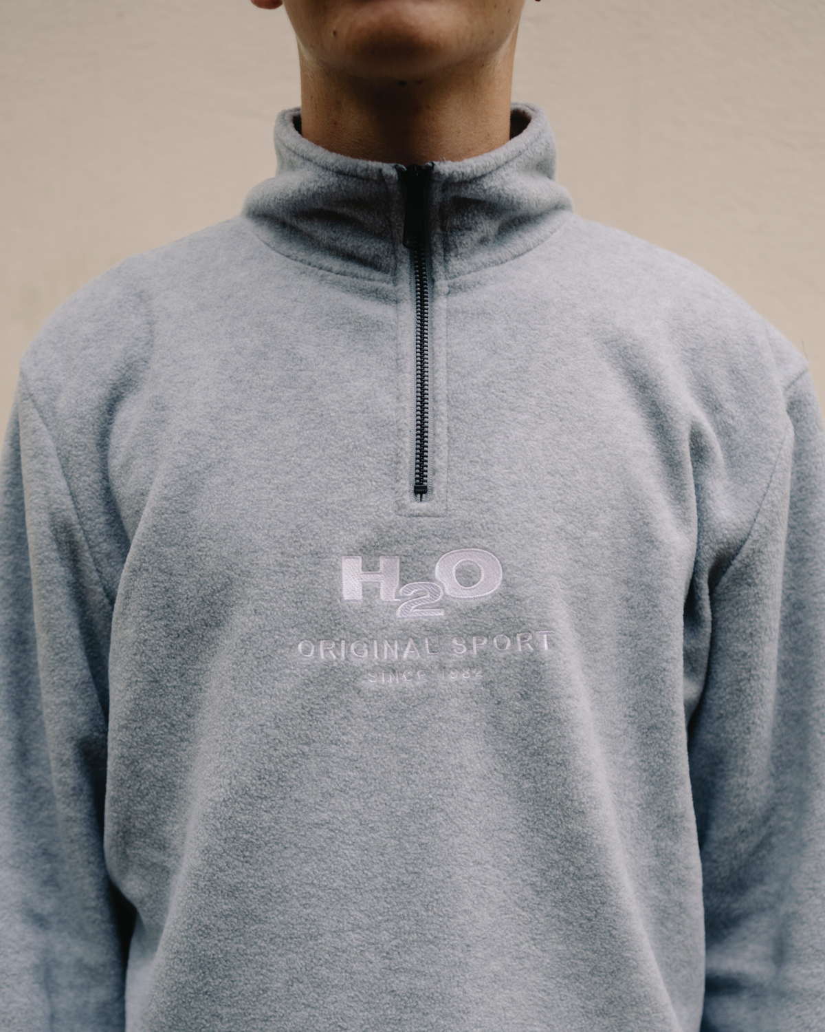 Blåvand Fleece Half Zip - Lt. Grey Mel