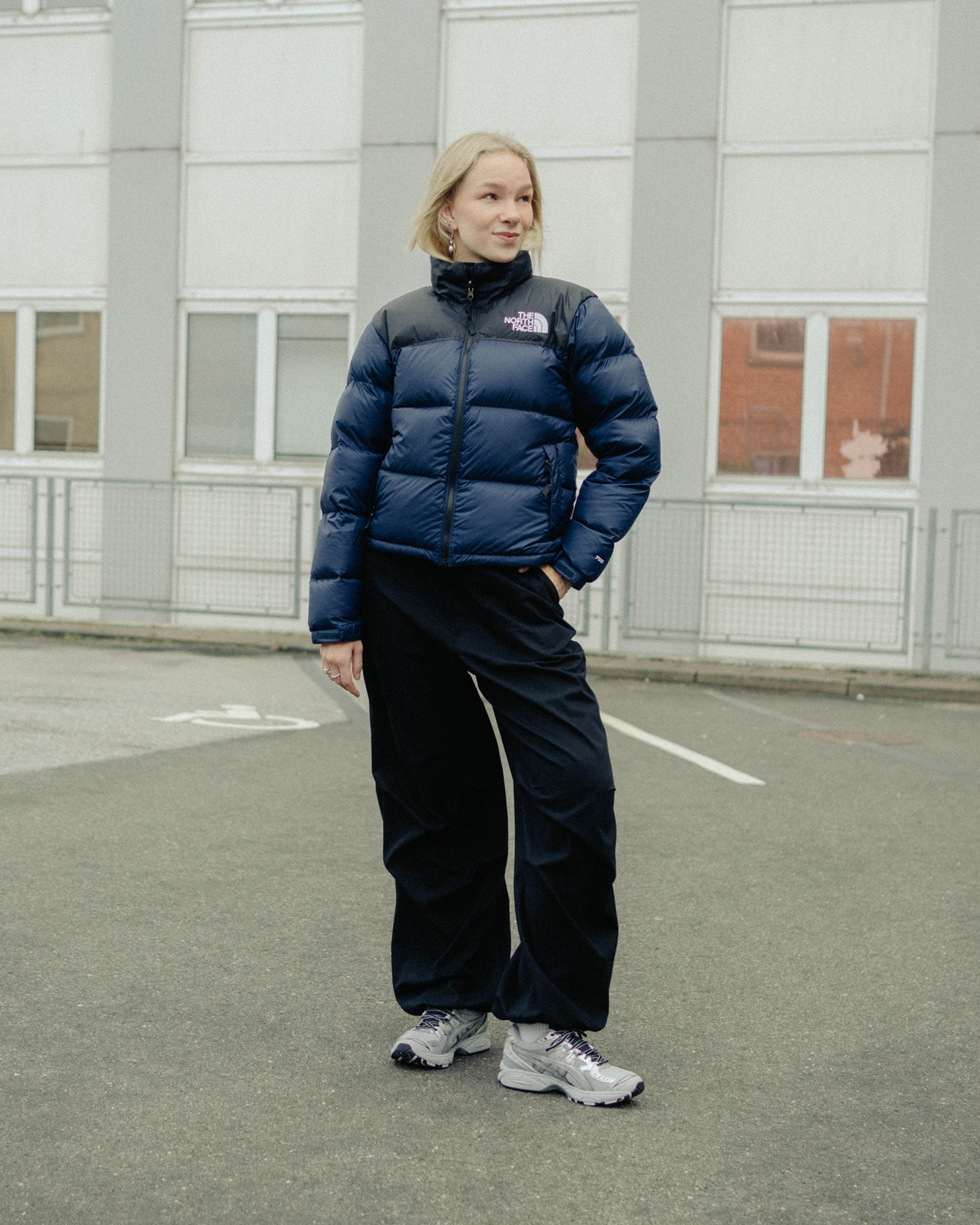 W 1996 Retro Nuptse Jacket - Summit Navy/TNF Black