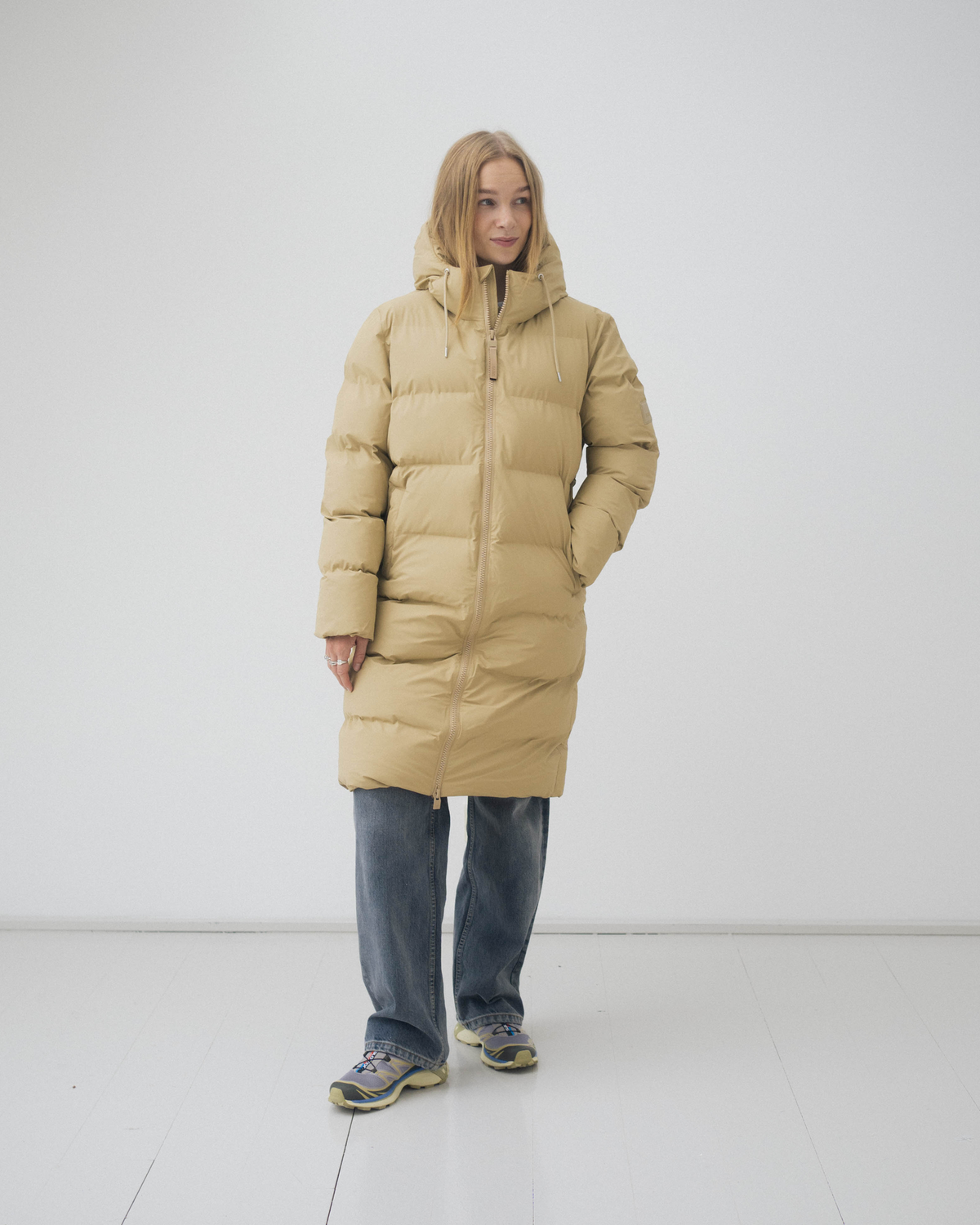 Alta Long Puffer Jacket W3T4 - Sand