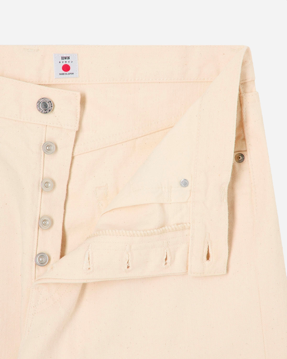 Loose Straight Nihon Menpu Natural Red Selvage - Natural Rinsed - Edwin - Munkstore.dk