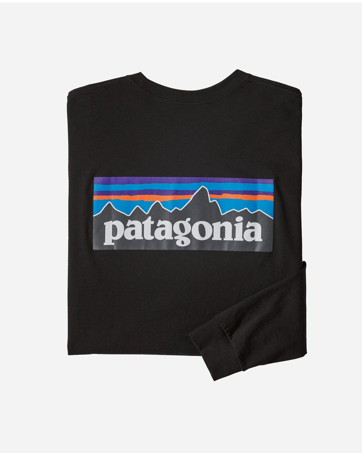 M's L/S P-6 Logo Responsibili Tee - Black - Patagonia - Munkstore.dk