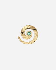 Impression stud with emerald - Gold Plated