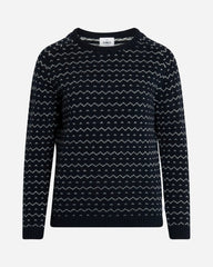 Jasmin Knit - Navy/Cream