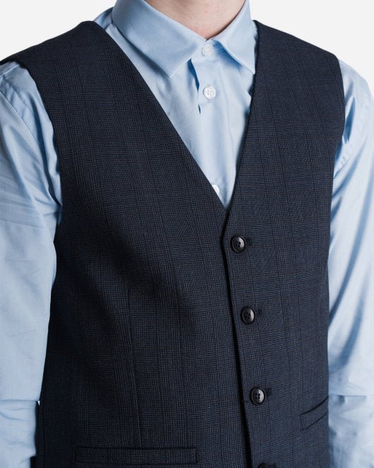 Klaes Waistcoat - Blue Check - Munk Store