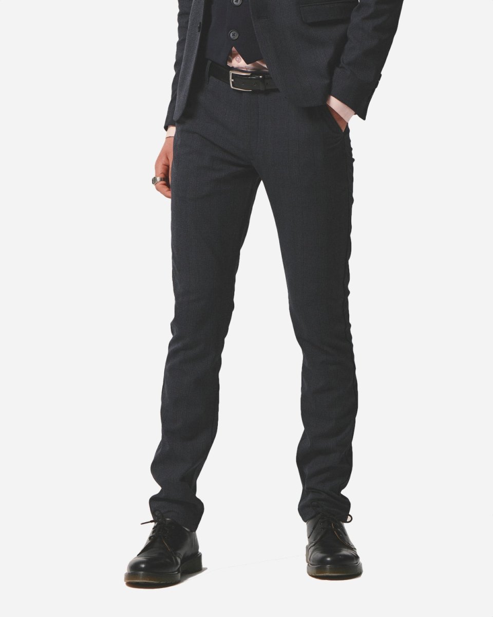 Konrad Check Pant - Blue Check - Munk Store