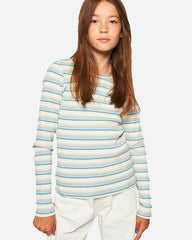 Teen Tap Stripe Tee - Light Blue