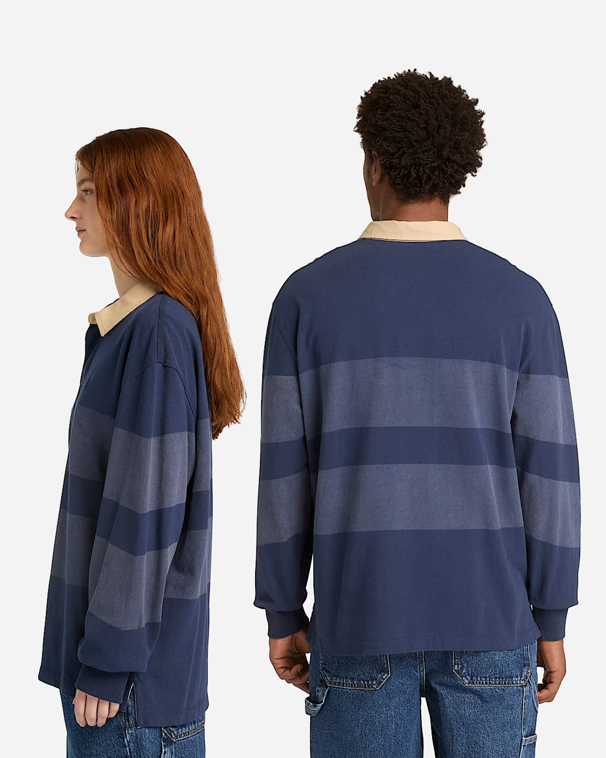 LS Striped Rugby Polo