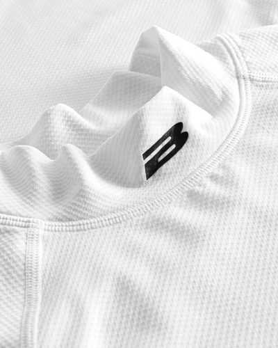 Men's Mock Neck Base Layer - White