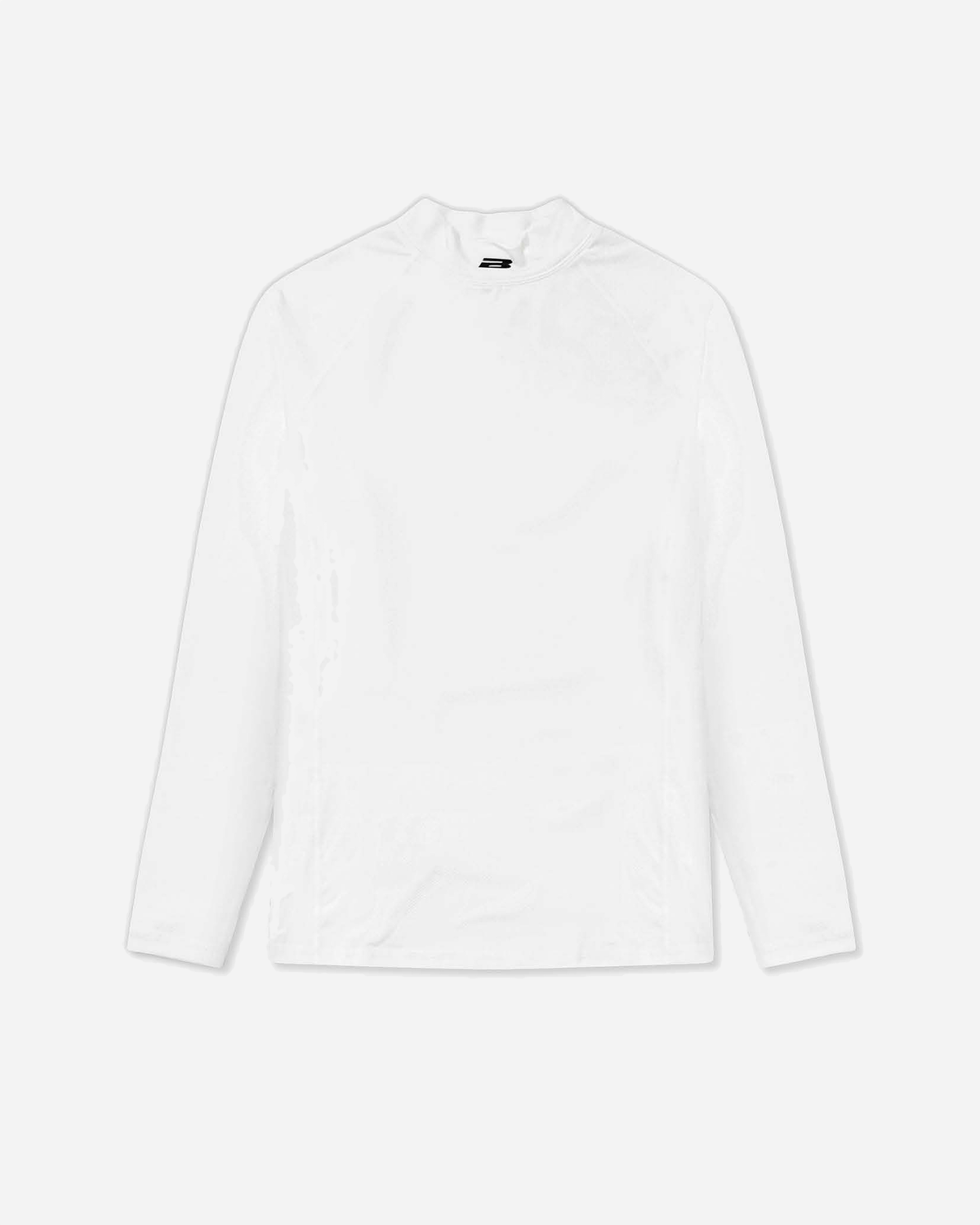Men's Mock Neck Base Layer - White