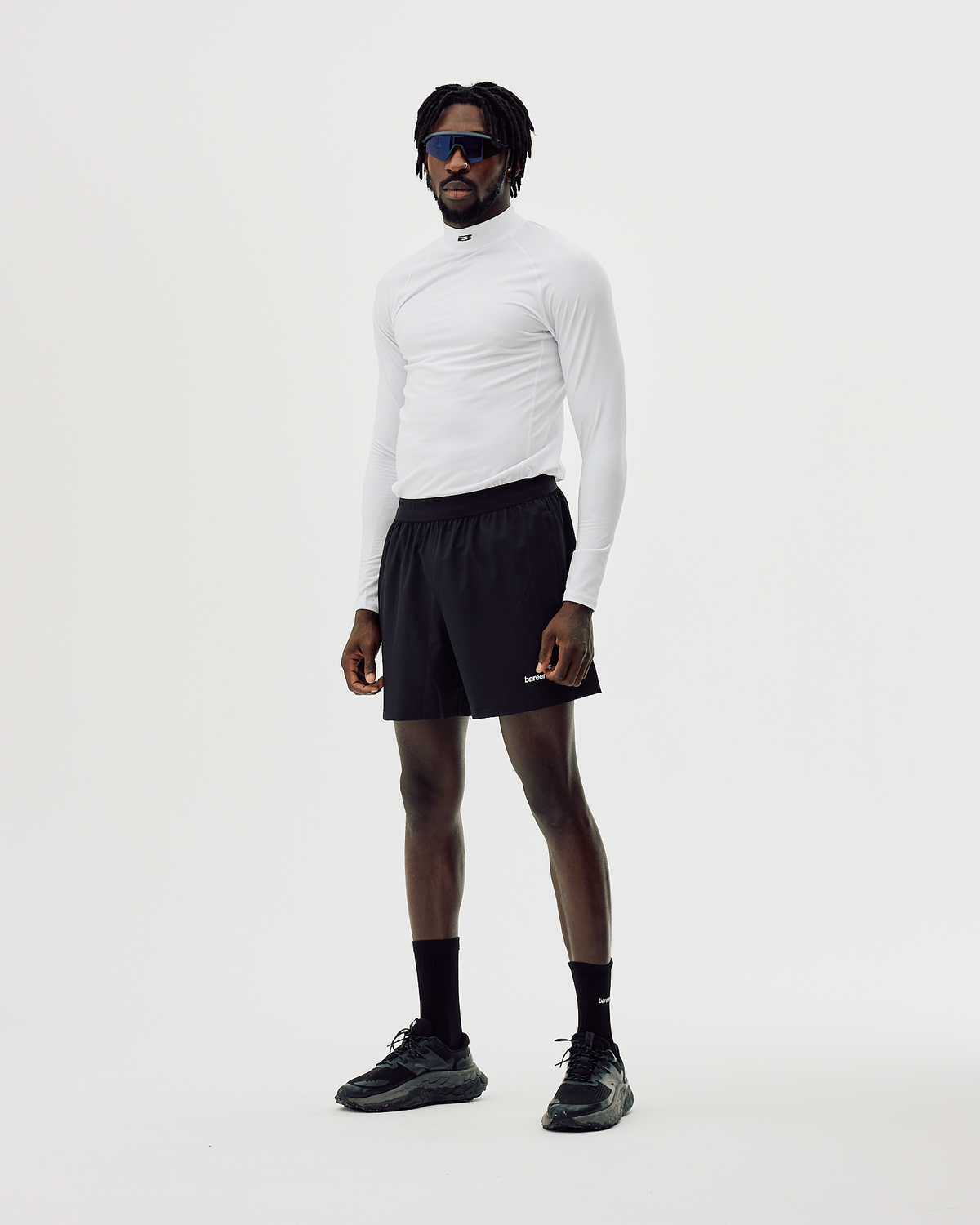 Men's Mock Neck Base Layer - White