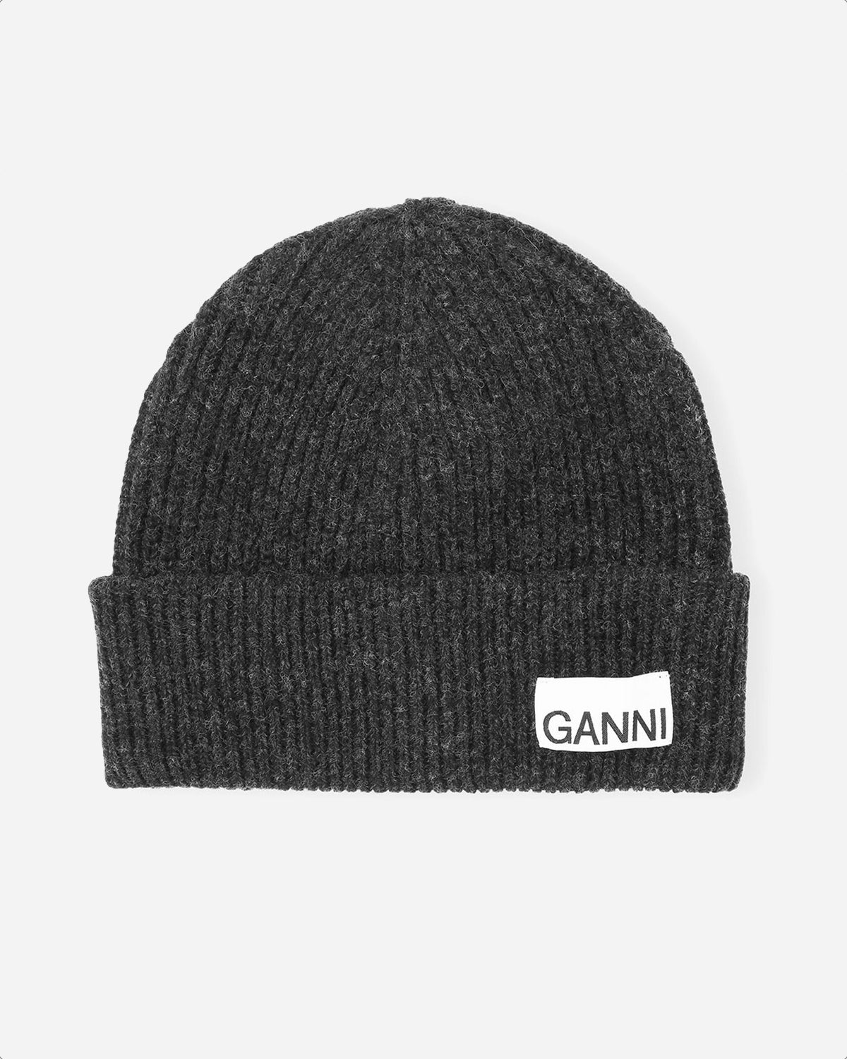 Light Structured Rib Knit Beanie - Phantom