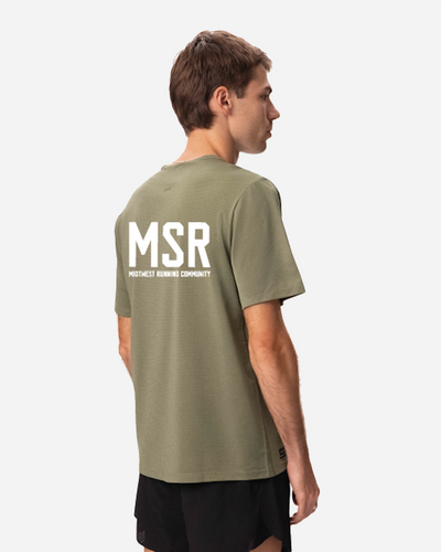 Stopwatch Short Sleeve Men - Olivine Heather