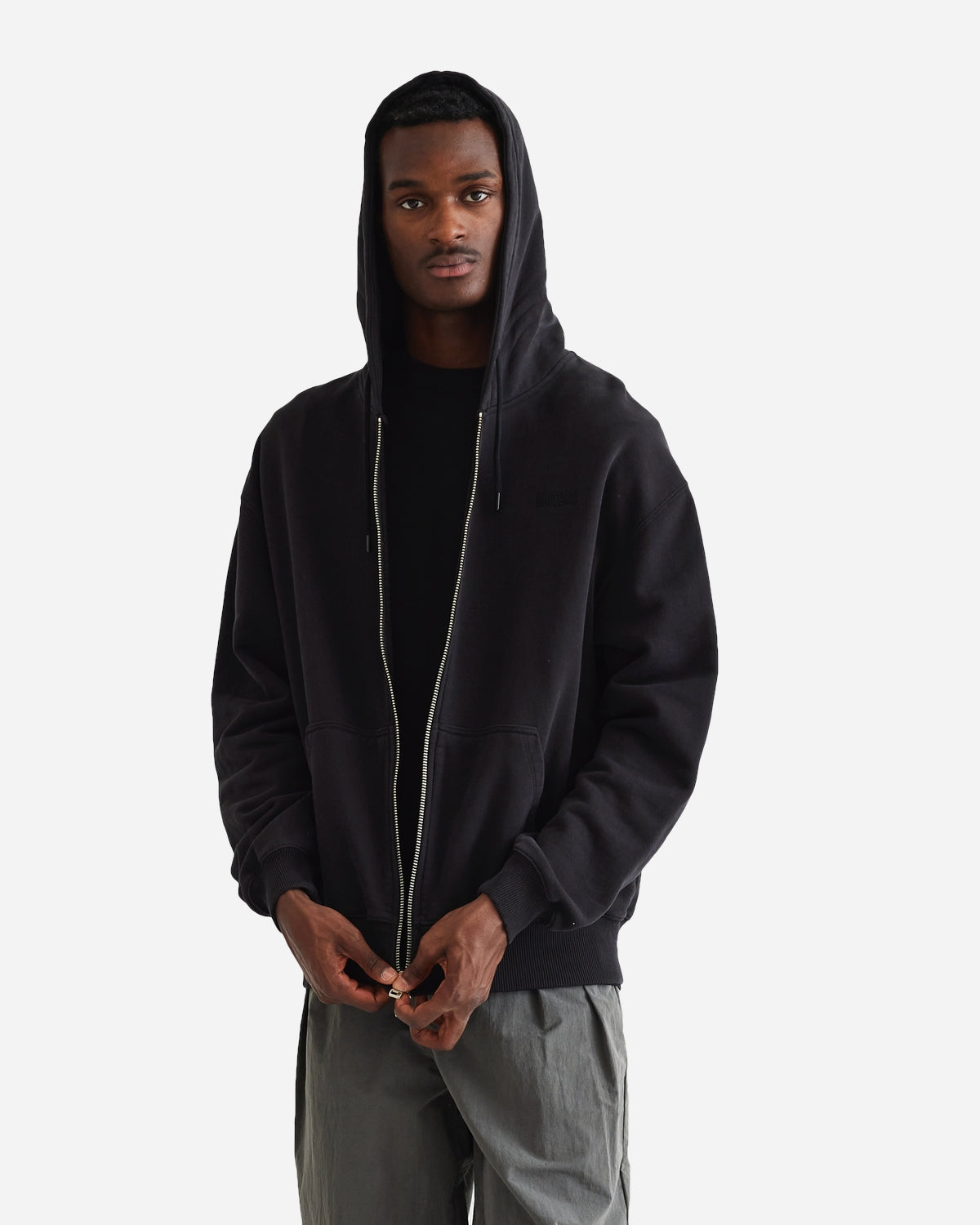 Pope Zip Hoodie - Black