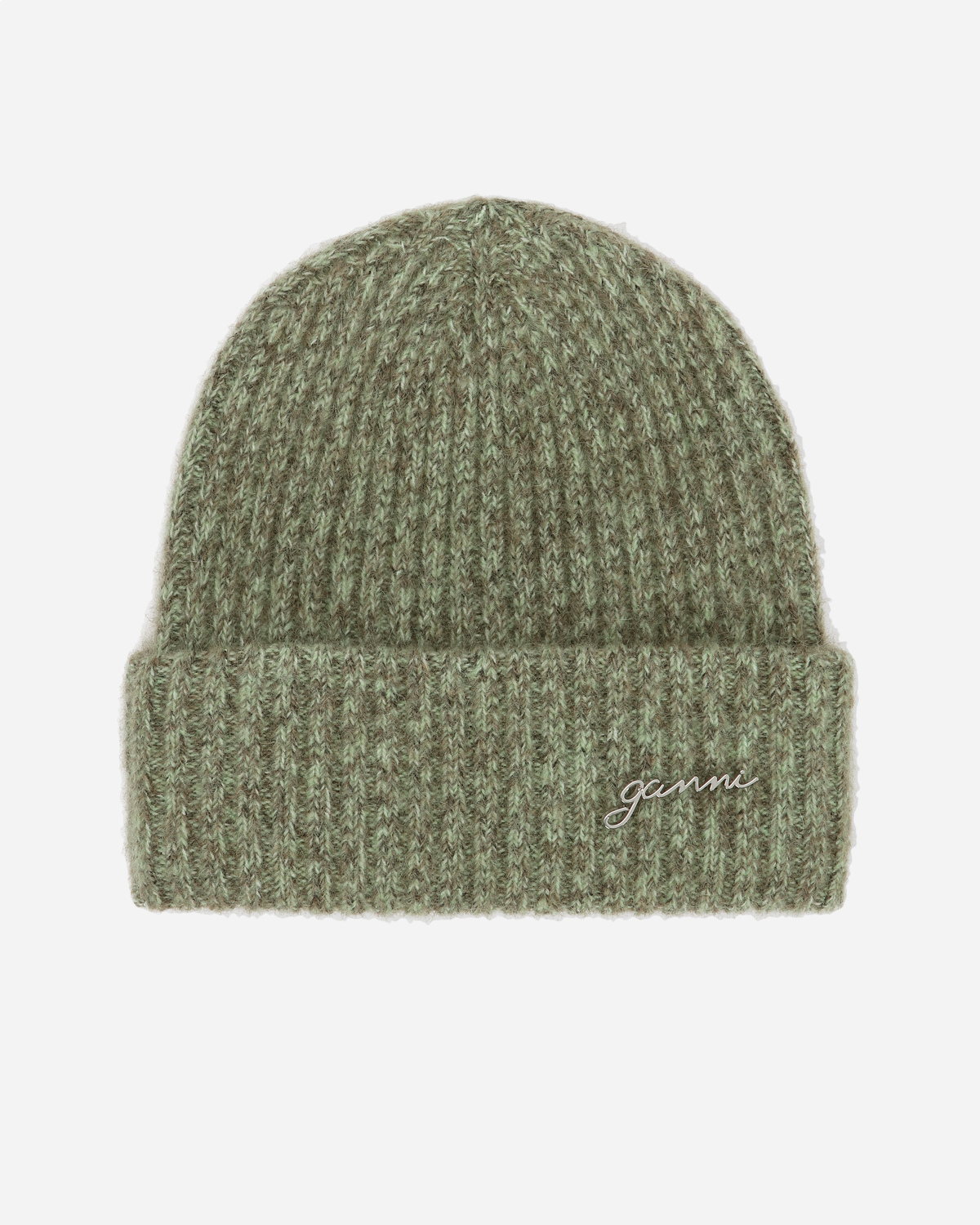 Melange Brushed Mohair Beanie - Nile