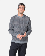 Asger knit - Light grey/black/taupe