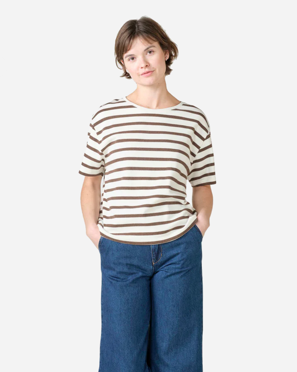 Kelly tee - Cream/taupe