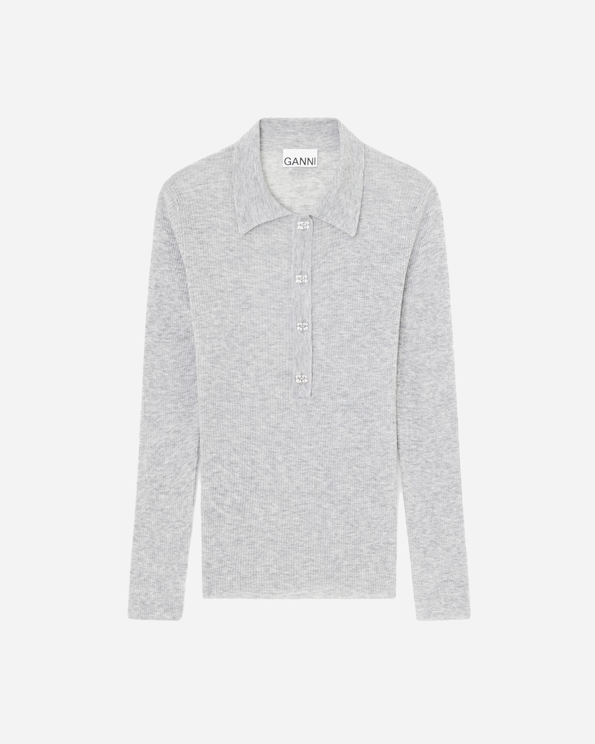 Sheer Wool Ribbed Polo