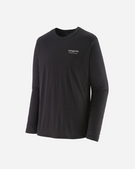 M's L/S Cap Cool Merino Blend Graphic Shirt - Heritage Header / Black
