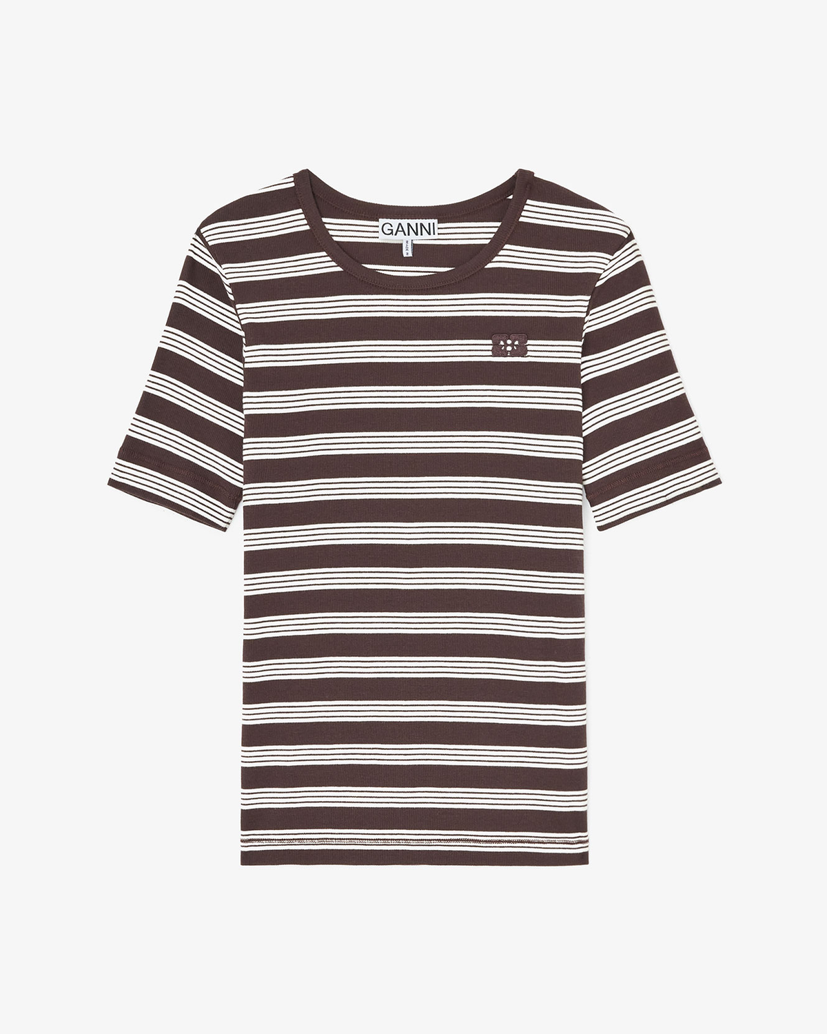 Rib Short Sleeve T-Shirt Stripe