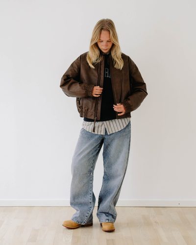Bue Bomber Jacket - Dark Brown