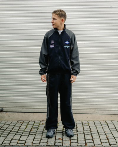 Oversized Track Jacket - TwoTone / Meteorite
