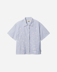 Luna Ox Flower Shirt - Blue Stripe