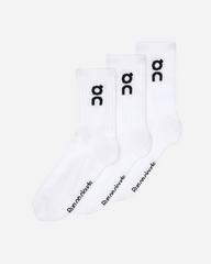 Logo Sock High 3P - White