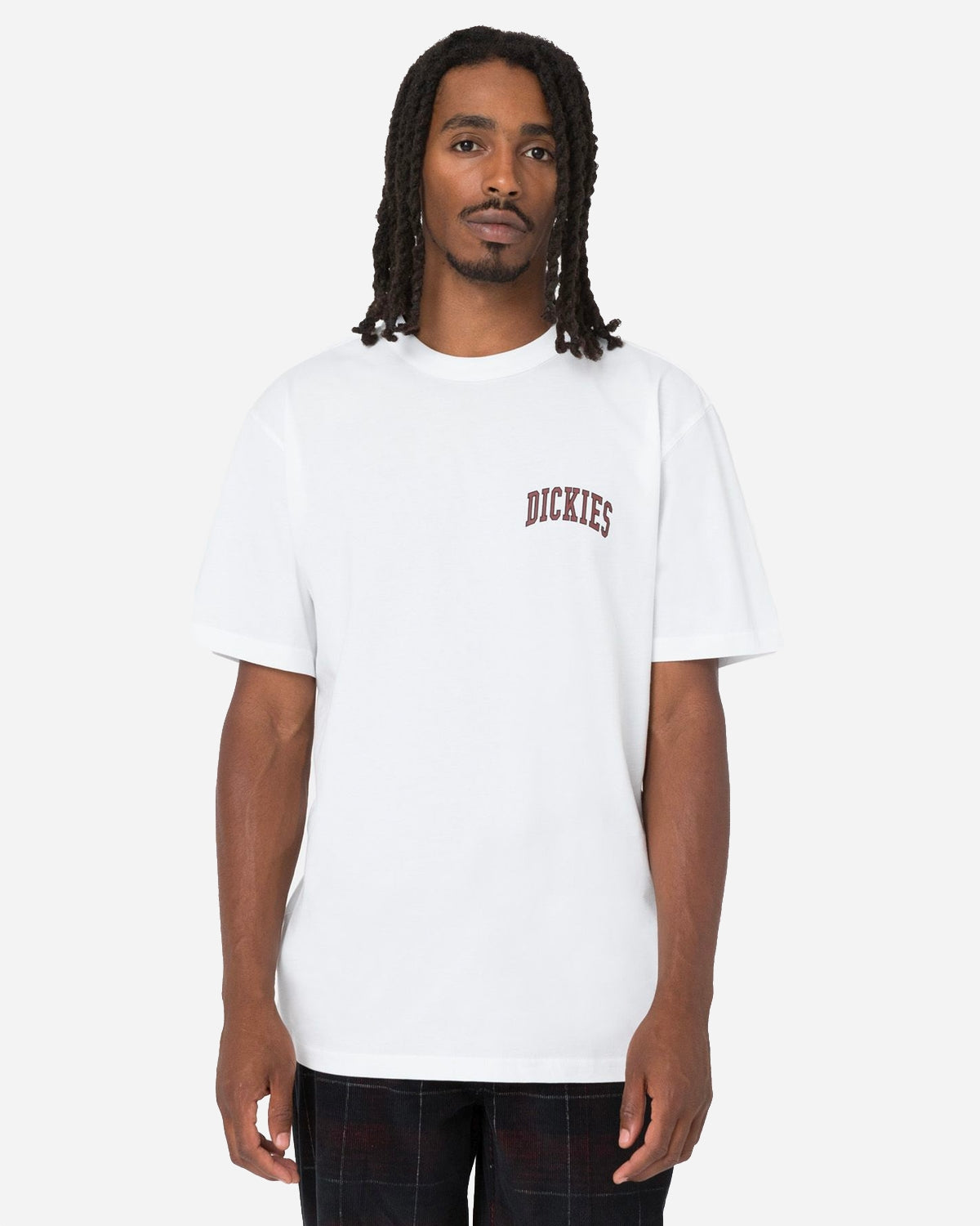 Aitkin Chest Tee Ss - White/Fired Brick