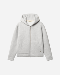 Fuji Scuba Zip Hoodie - Light Grey Melange