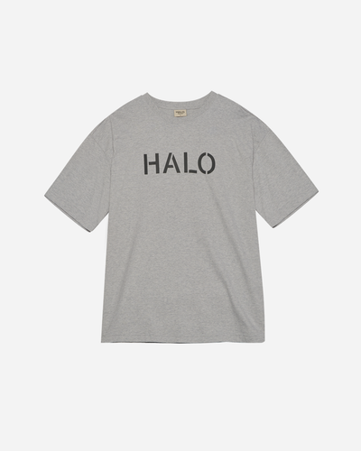 Halo Uniform Boxy T-Shirt - Light Grey Melange