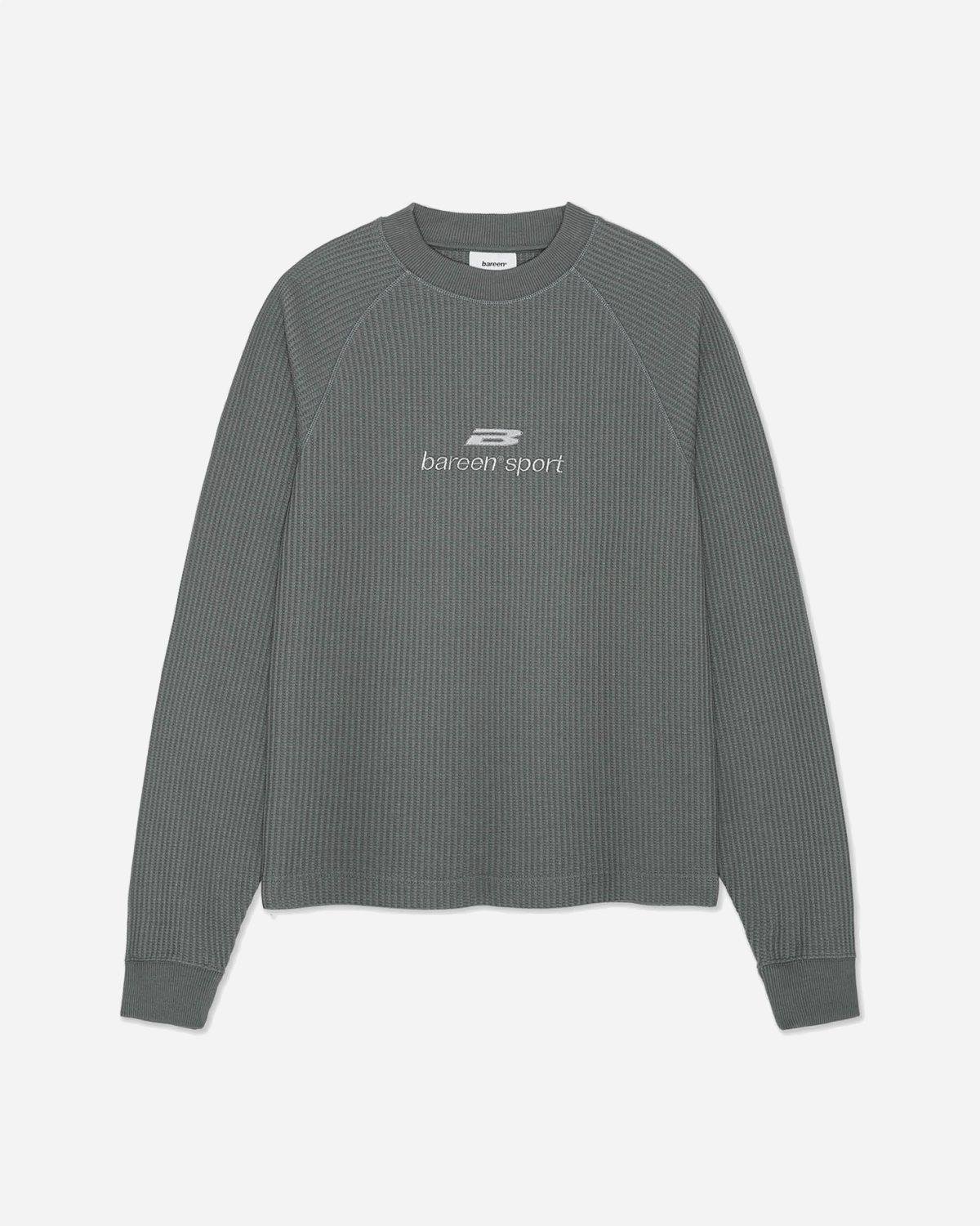 Waffle Raglan Longsleeve - Iron Gate